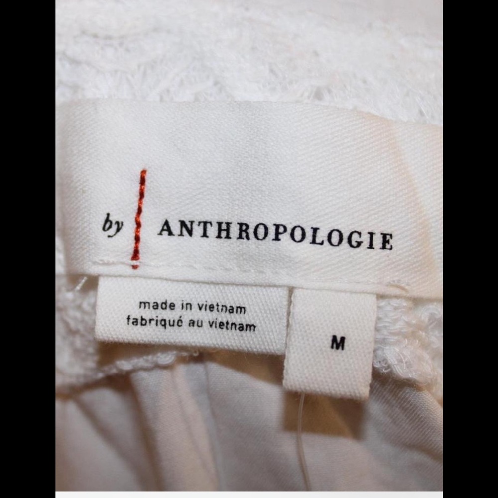 Anthropologie lace ivory midi dress women’s size medium nwt - Picture 7 of 8